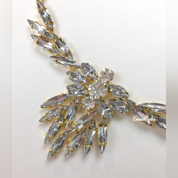 New Revolve 18 Karat Gold Plated Audrey Australian Crystal Necklace - Picture 11 of 16